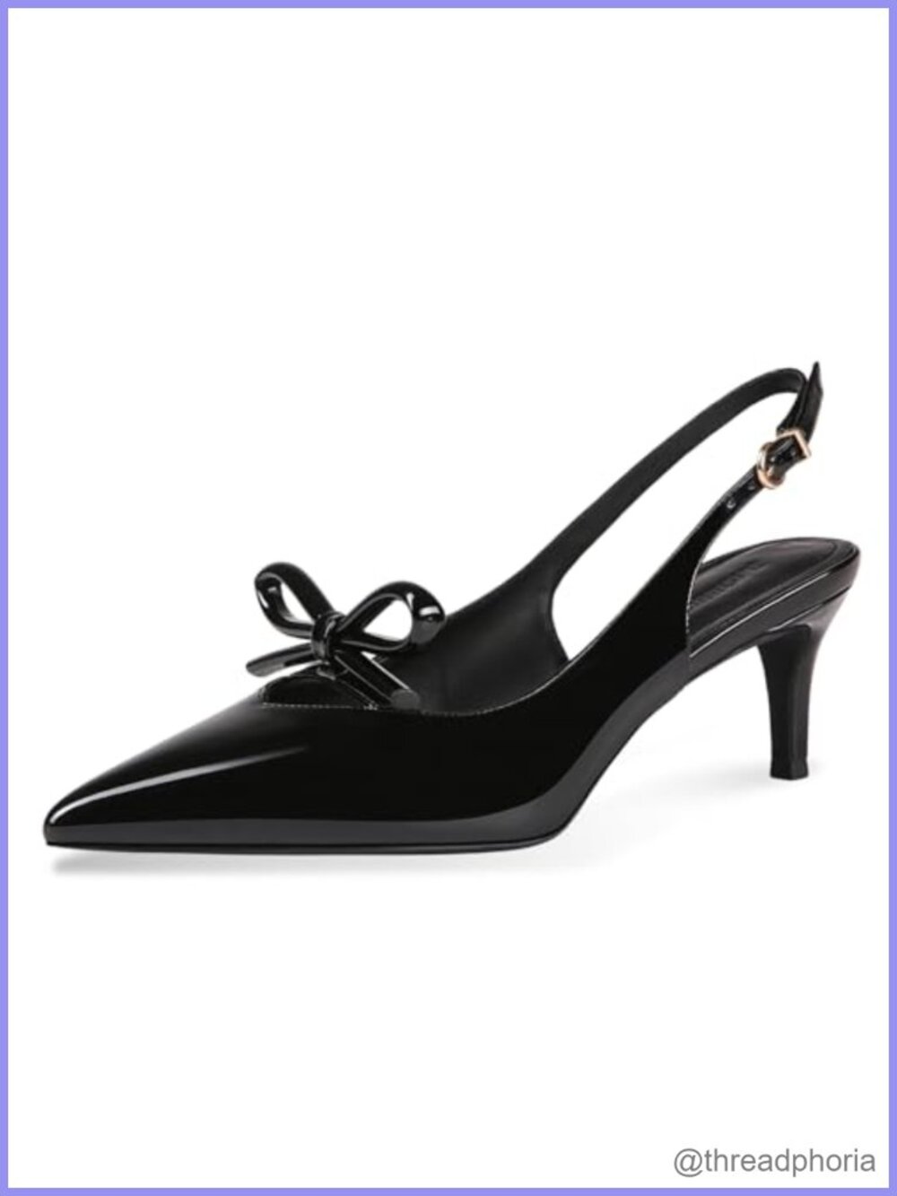 Womens Slingback Kitten Heels Pointed Toe Bow Knot Pumps Slip On Dress Shoes